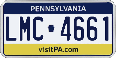 PA license plate LMC4661