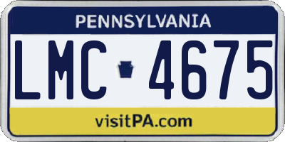 PA license plate LMC4675