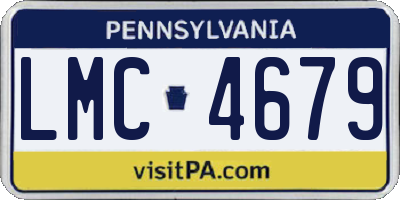 PA license plate LMC4679