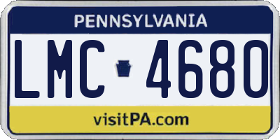 PA license plate LMC4680