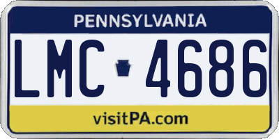 PA license plate LMC4686