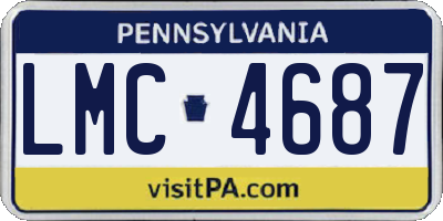 PA license plate LMC4687