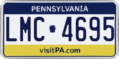 PA license plate LMC4695