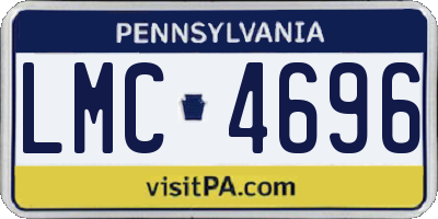 PA license plate LMC4696