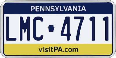 PA license plate LMC4711