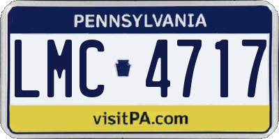 PA license plate LMC4717