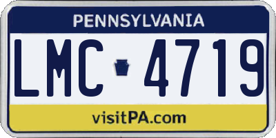 PA license plate LMC4719