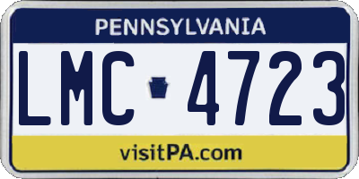PA license plate LMC4723