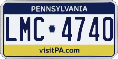 PA license plate LMC4740