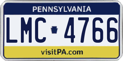 PA license plate LMC4766