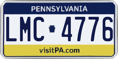 PA license plate LMC4776
