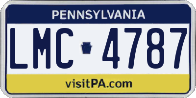 PA license plate LMC4787