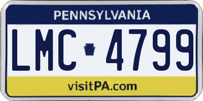 PA license plate LMC4799