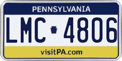 PA license plate LMC4806