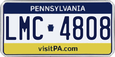 PA license plate LMC4808