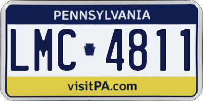 PA license plate LMC4811