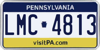 PA license plate LMC4813