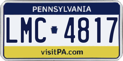 PA license plate LMC4817