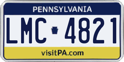 PA license plate LMC4821