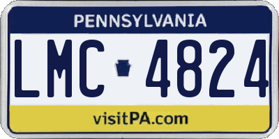 PA license plate LMC4824