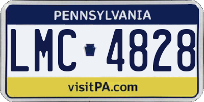 PA license plate LMC4828
