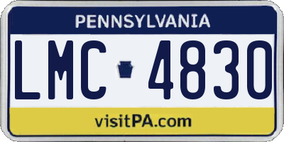 PA license plate LMC4830