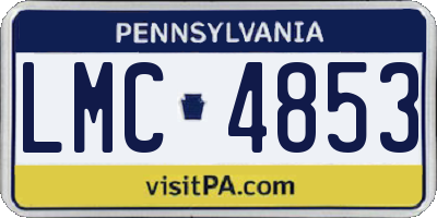 PA license plate LMC4853