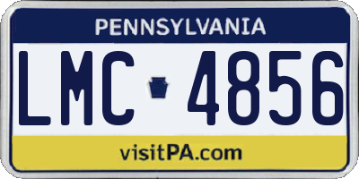 PA license plate LMC4856