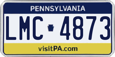 PA license plate LMC4873