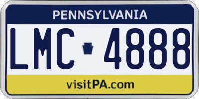 PA license plate LMC4888