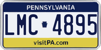 PA license plate LMC4895