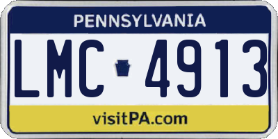 PA license plate LMC4913