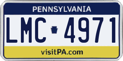 PA license plate LMC4971
