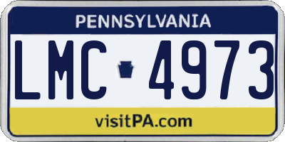 PA license plate LMC4973