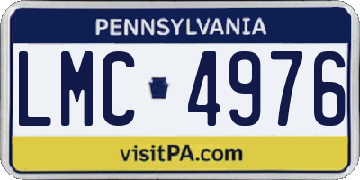 PA license plate LMC4976