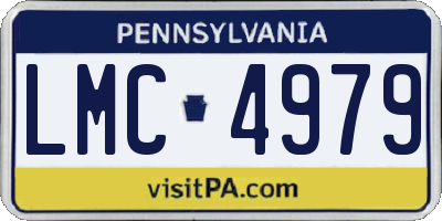 PA license plate LMC4979