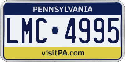 PA license plate LMC4995