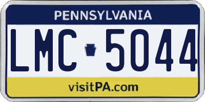 PA license plate LMC5044