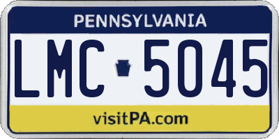 PA license plate LMC5045