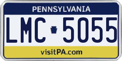 PA license plate LMC5055
