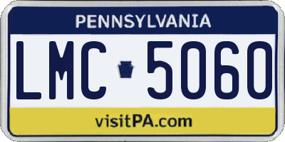 PA license plate LMC5060