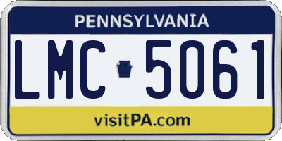 PA license plate LMC5061