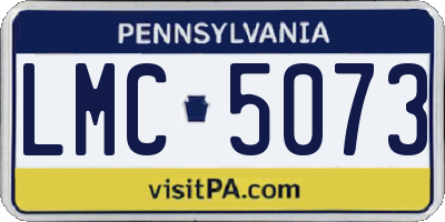 PA license plate LMC5073