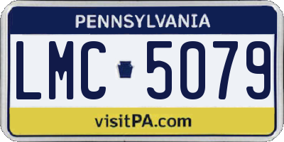 PA license plate LMC5079
