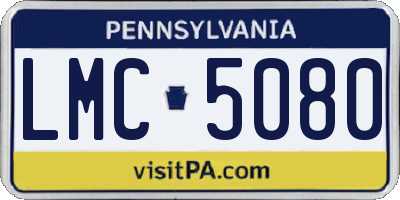 PA license plate LMC5080