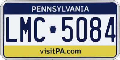 PA license plate LMC5084