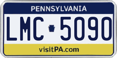 PA license plate LMC5090