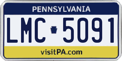 PA license plate LMC5091