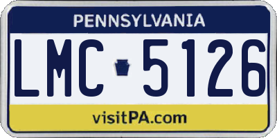 PA license plate LMC5126
