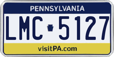 PA license plate LMC5127